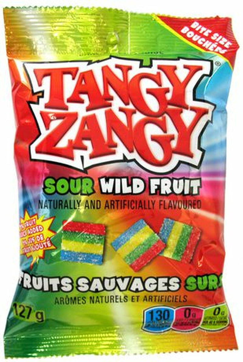 Tangy Zangy Super Sour Squares Wild Fruit 14x127g