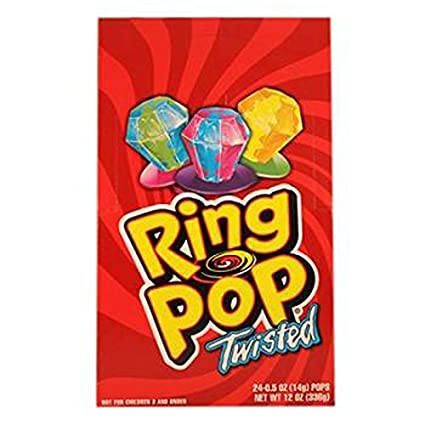 Topps Ring Pops Twisted 24x14g