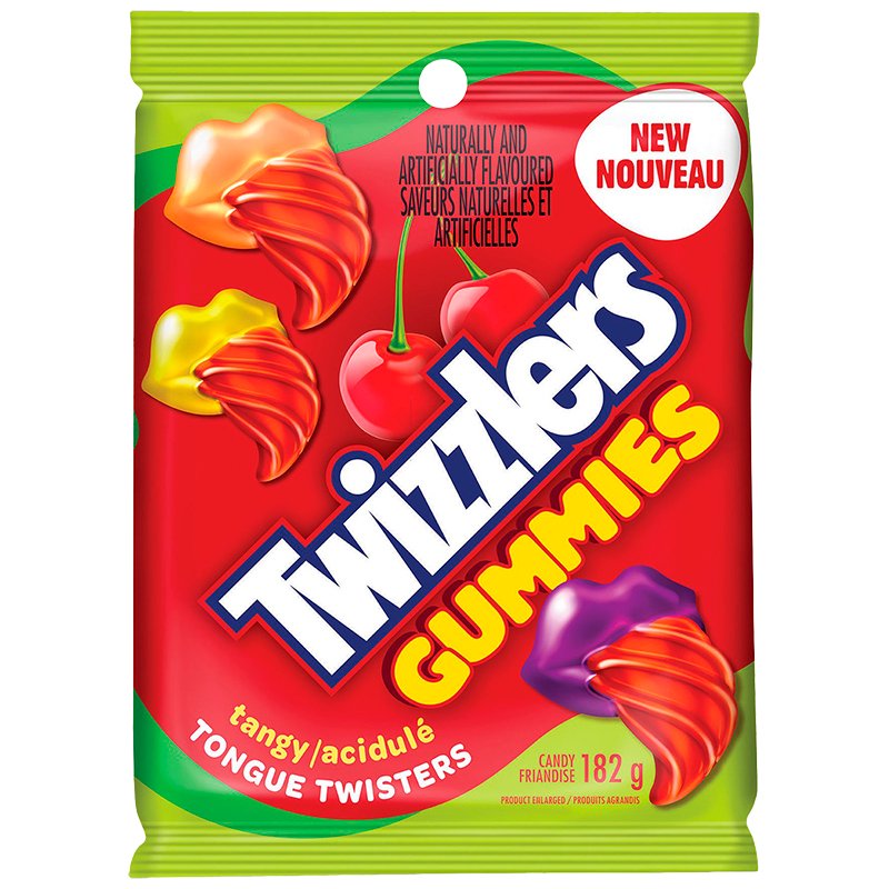 Twizzlers Gummies Tongue Twister Tangy 10x182g