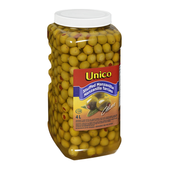 Unico Olives Stuffed Manz ea/4L