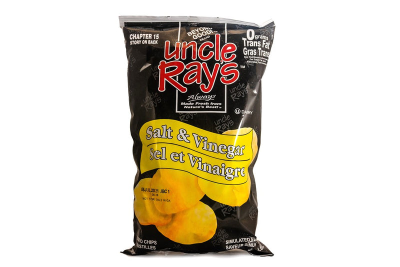 Uncle Rays Chips - Salt & Vinegar 10x130gr