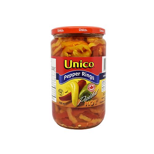 Unico Hot Pepper Rings  12/750ml