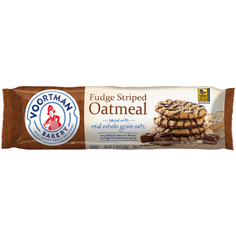 Voortman Cookies Fudge Striped Oatmeal 12x350g