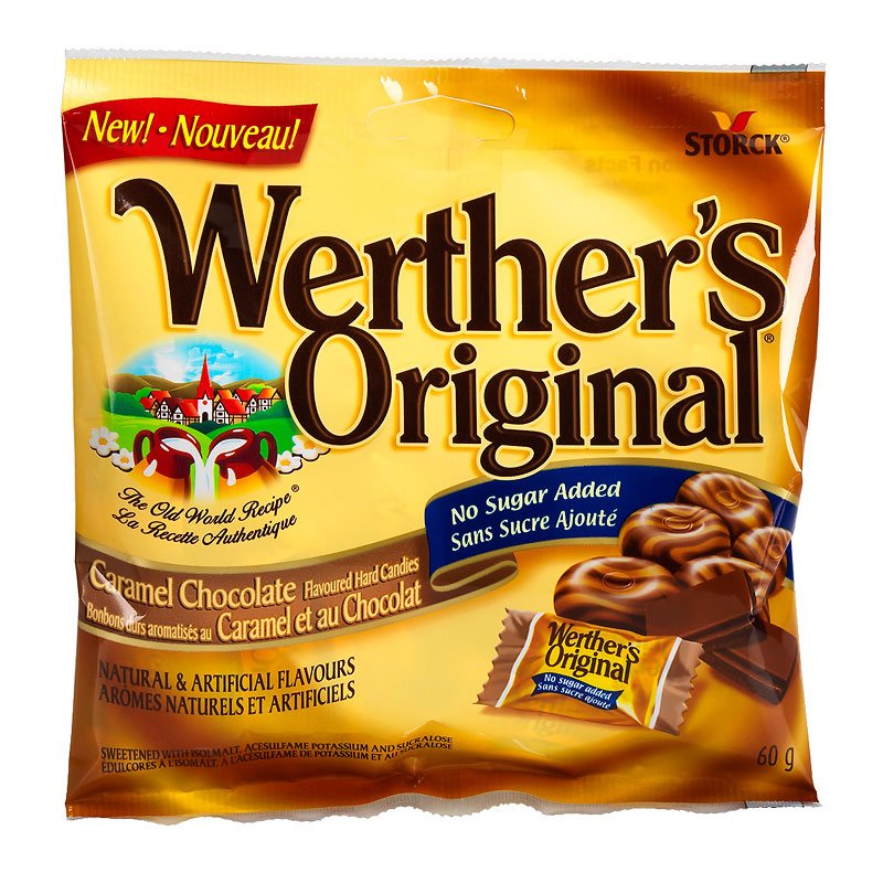 Werther's Original No Sugar Added Caramel Chocolate ea/60g