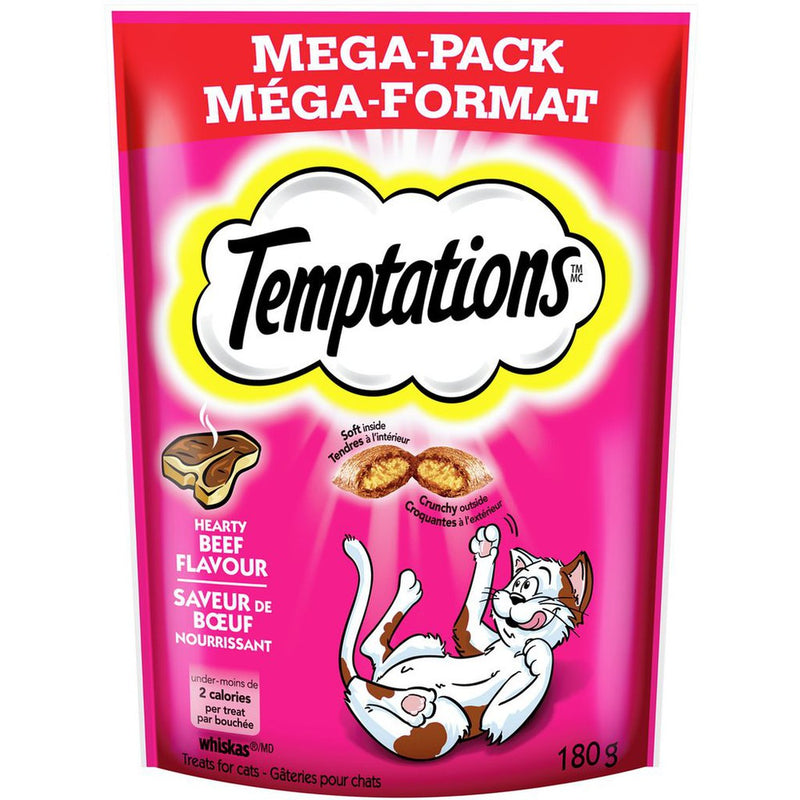 Whiskas Cat Treats - Temptations Beef 10x180g