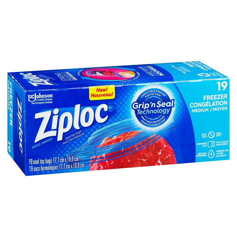 Ziploc Freezer Medium 12x19's