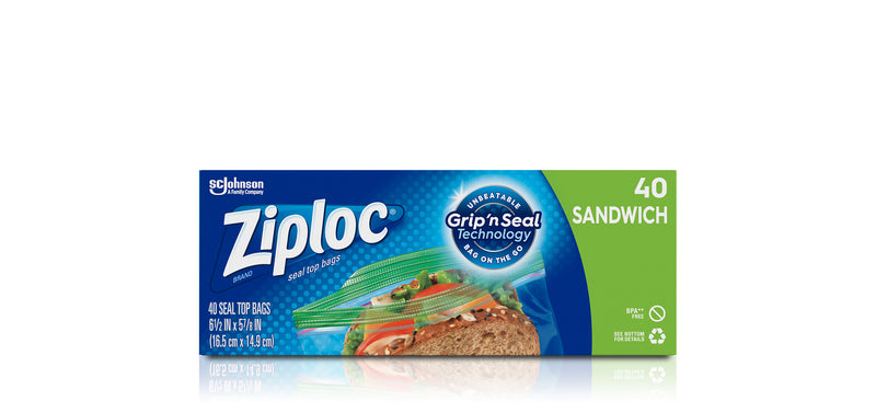 Ziploc Sandwich Bags 12x40's