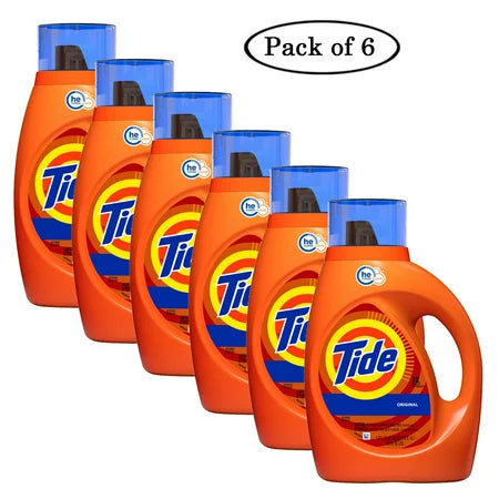 Tide Laundry Detergent Liq. - 2x Original  6x1.47 lt