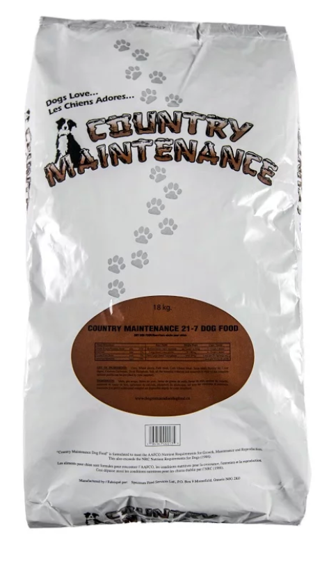 Country Maintenance Dog Food - Kibble Dry (21/7) 18kg/bag