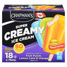 Chapmans Ice Cream Bar - Creamy Asst. 6x(18x75ml)/cs