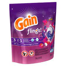 Gain Laundry Detergent - Flings (Moonlight)  ea/14's