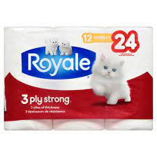 Royale Bathroom Tissue - Str 3 Ply (165's) 4x12pk