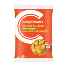 Compliments Almonds - Whole Natural  ea/100gr