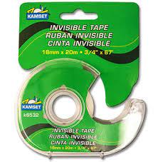 Symak Kamset Tape - Invisible  18mm X 20m  ea/