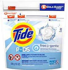 Tide Laundry Pods Liquid - Free & Gentle 6x20's