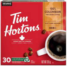 Tim Hortons K Cup Coffee Columbian 1x30pk