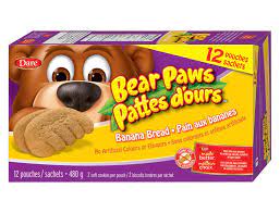 Dare Bear Paws Banana Bread Soft Cookie  12x240gr