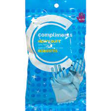 Compliments Rubber Gloves (Latex) - Ex-Lrg ea/