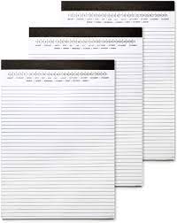 Writing Pads - Lined  (8.5x11") 50 Sheet 15xPkg