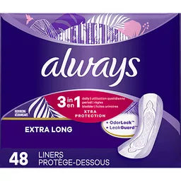 Always Pantiliner Long Daily Protection ea/48